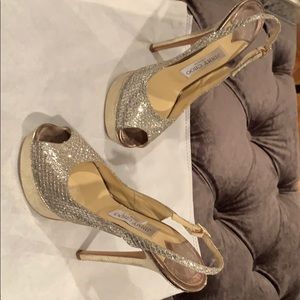 Jimmy Choo platform sandal - silver gold -